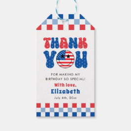 Ein amerikanisches Babe 4. Juli ersten Geburtstags Geschenkanhänger