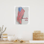 Ein amerikanisches Flag-Poster mit "Remember 9/11" Poster (Küche)