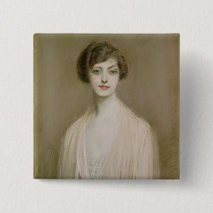 Ein amerikanisches (Pastell auf Leinwand) Button