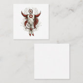 ein amerikanisches Symbol auf Blumenuntergrund.pn Quadratische Visitenkarte (Vorne/Hinten)