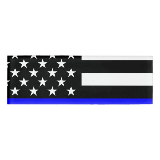 Ein amerikanisches Thin Blue Line Display Namenschild (Vorderseite)