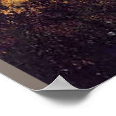 Ein Amethyst Hummingbird mit weißem Orchid Poster (Ecke)