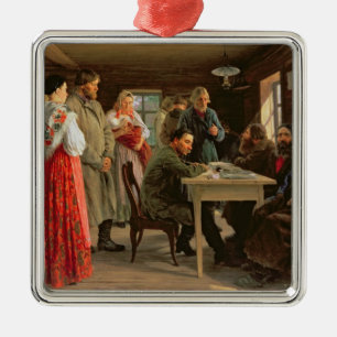 Ein Amtsgericht, 1888 Silbernes Ornament