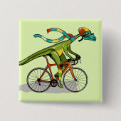 Ein Anabisetia Dinosaurier, der mit dem Fahrrad fä Button (Vorderseite)