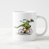 Ein Anabisetia Dinosaurier, der mit dem Fahrrad fä Jumbo-Tasse (Rechts)