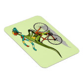 Ein Anabisetia Dinosaurier, der mit dem Fahrrad fä Magnet (Rechte Seite)