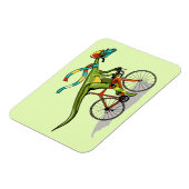 Ein Anabisetia Dinosaurier, der mit dem Fahrrad fä Magnet (Linke Seite)