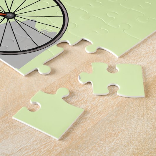 Ein Anabisetia Dinosaurier, der mit dem Fahrrad fä Puzzle (Seite)