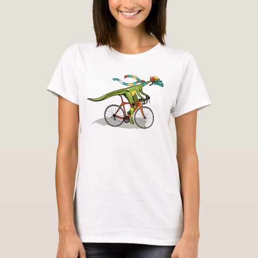 Ein Anabisetia Dinosaurier, der mit dem Fahrrad fä T-Shirt (Vorderseite)
