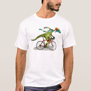 Ein Anabisetia Dinosaurier, der mit dem Fahrrad fä T-Shirt