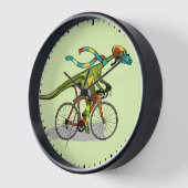 Ein Anabisetia Dinosaurier, der mit dem Fahrrad fä Uhr (Winkel)