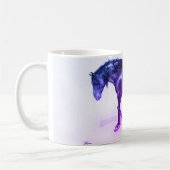 Ein andalusischer HORSE, zu Fuß, handgemalt Hengst Kaffeetasse (Links)