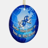 Ein anderer gottloser Atheist für Friedensrunde Keramikornament (Rechts)