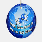 Ein anderer gottloser Atheist für Friedensrunde Keramikornament (Links)