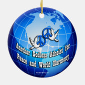 Ein anderer gottloser Atheist für Friedensrunde Keramikornament (Hinten)