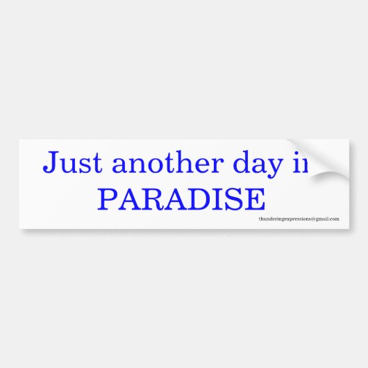 Ein anderer Tag Autoaufkleber (Vorne)