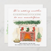 Ein anderer WeihnachtsStrumpf Foto Schwangerschaft Ankündigung (Vorne/Hinten)