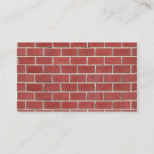 Ein anderer Ziegelstein in der Wand Visitenkarte (Rückseite)