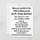 Ein anderes Jahr älter mit einem starken Einladung (Rückseite)