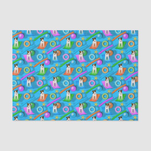 ein anderes Parson Jack Russell Terrier Pool Party Seidenpapier (Vorderseite)