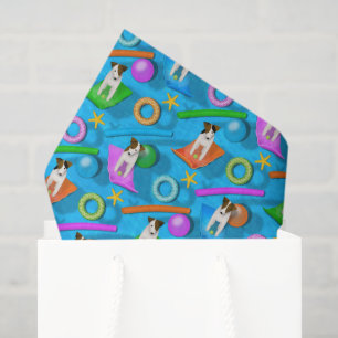 ein anderes Parson Jack Russell Terrier Pool Party Seidenpapier