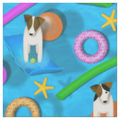 ein anderes Parson Jack Russell Terrier Pool Party Stoff (Nahaufnahme)