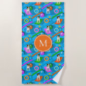 ein anderes Parson Jack Russell Terrier Pool Party Strandtuch (Vorderseite)