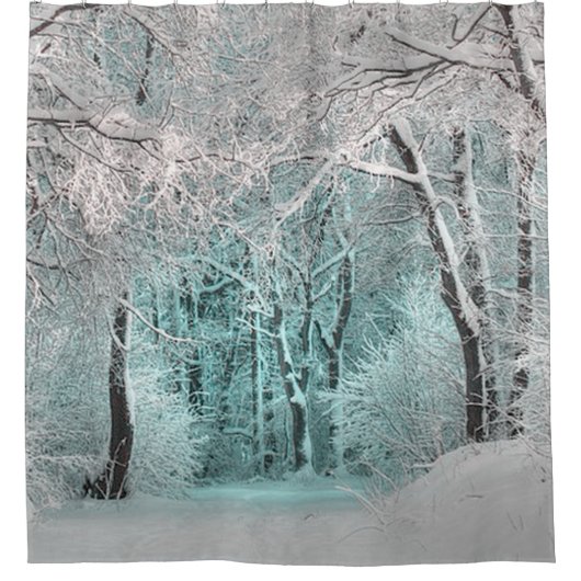 Ein anderes Winterwunderland Duschvorhang (Vorderseite)