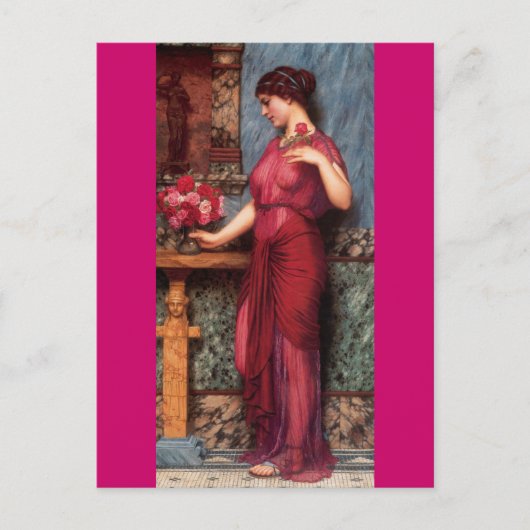 Ein Angebot an die Venus - Godward Postkarte (Vorderseite)