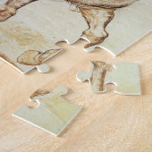 Ein angebrachter Ritter in der Rüstung (Feder auf Puzzle (Seite)