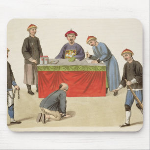 Ein Angeklagter vor einem Richter, überziehen 1 Mousepad