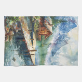 Ein Angel-Schlauch am See Geschirrtuch (Horizontal)
