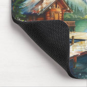 Ein Angel-Schlauch am See Mousepad (Ecke)