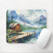 Ein Angel-Schlauch am See Mousepad (Mit Mouse)