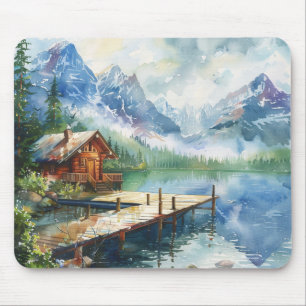 Ein Angel-Schlauch am See Mousepad