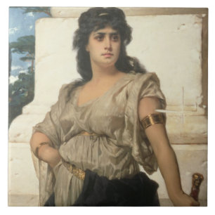 Ein angemessener Krieger (Öl auf Leinwand) Fliese