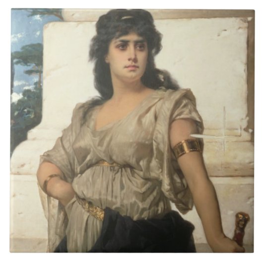 Ein angemessener Krieger (Öl auf Leinwand) Fliese (Vorderseite)