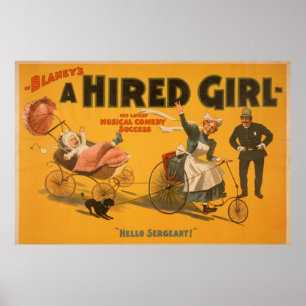 "Ein angemietetes Mädchen" Komödie Erfolg Theaterp Poster