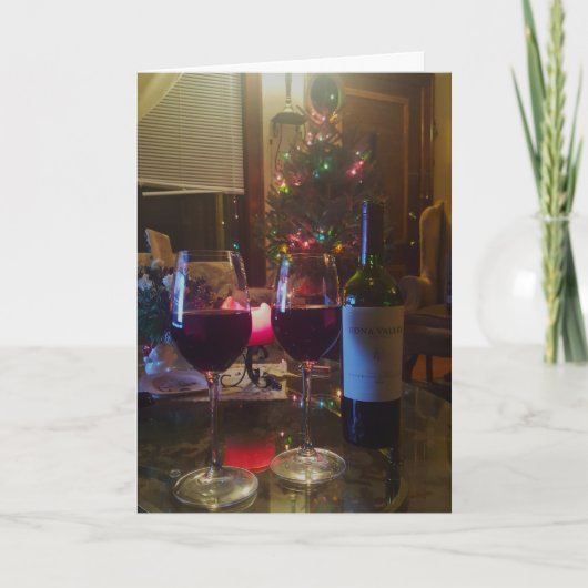 "Ein angenehmer Winter-Abend" Weihnachtskarte Karte (Vorderseite)