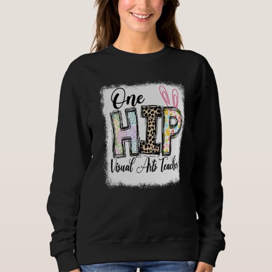 Ein Angesagter Lehrer für Visuelle Künste Leopard- Sweatshirt (Vorderseite)