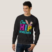 Ein Angesagter Lehrer Happy Ostersonne 5 Sweatshirt (Vorne ganz)