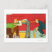 Ein ängstlicher Moment, der Pool-Cue trifft einen  Postkarte (Vorderseite)