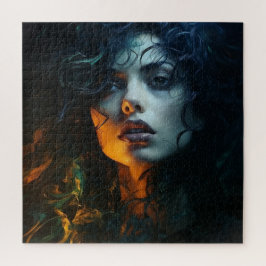 Ein ängstliches Portrait einer Frau Puzzle