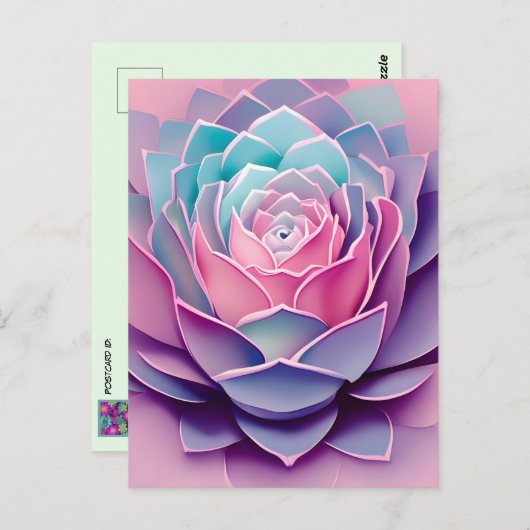 Ein Anime-Sukkulent, der die Kreuzung Postkarte (Vorne/Hinten)