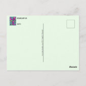 Ein Anime-Sukkulent, der die Kreuzung Postkarte (Rückseite)