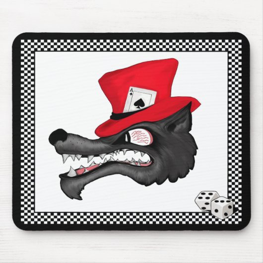Ein Anschlag des Glück-einsamen Wolfs Mousepad (Vorne)