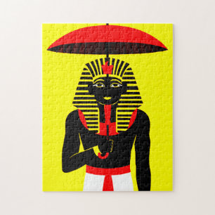 Ein antiker ägyptischer schwarzer Pharao-Puzzle Puzzle