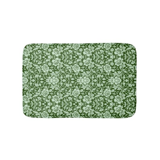 Ein antiker Blumendamast Badematte (Vorderseite)