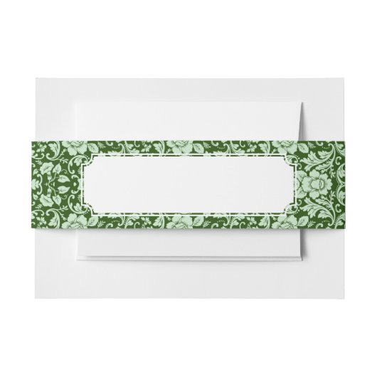 Ein antiker Blumendamast Einladungsbanderole (Vorderseite Beispiel)