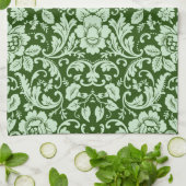 Ein antiker Blumendamast Handtuch (Gefaltet)